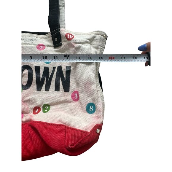 KATE SPADE Uptown Downtown Canvas Tote Shoulder Bag - Picture 8 of 10